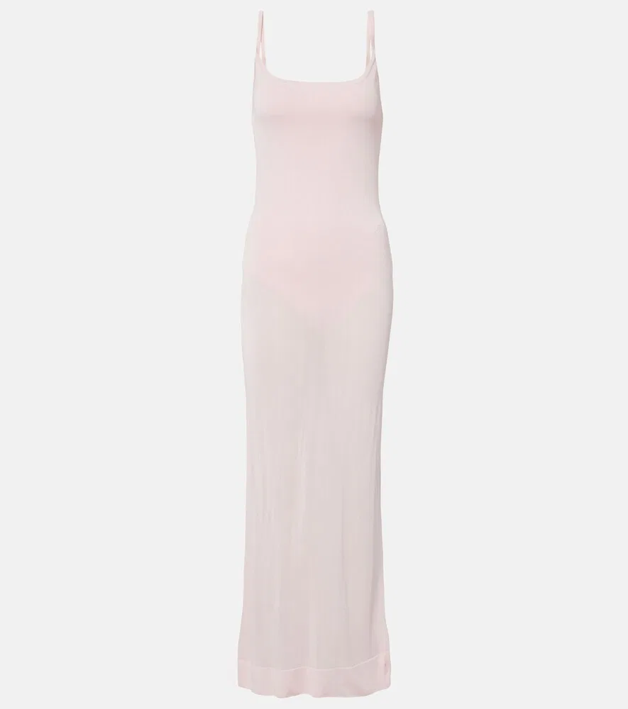 Вязаное макси-платье Nodo Jacquemus, розовый