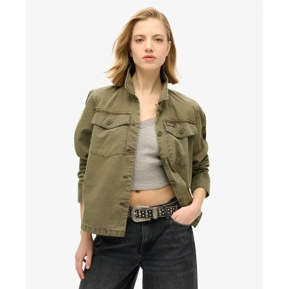Женский укороченный топ с кружевом Superdry Essential, Grau / Betongrau — фото 4