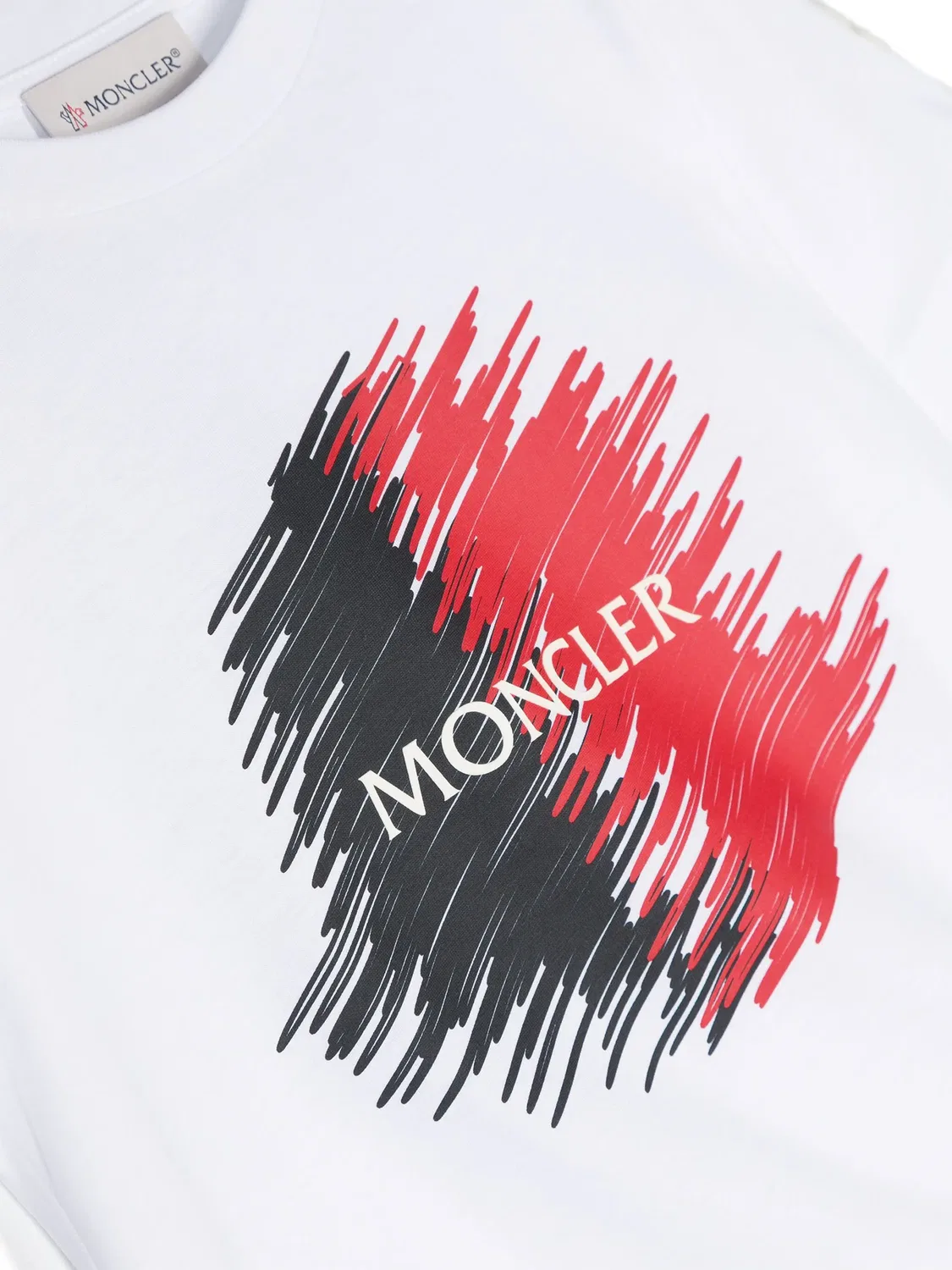 Хлопковая футболка с логотипом Moncler, белый — фото 2