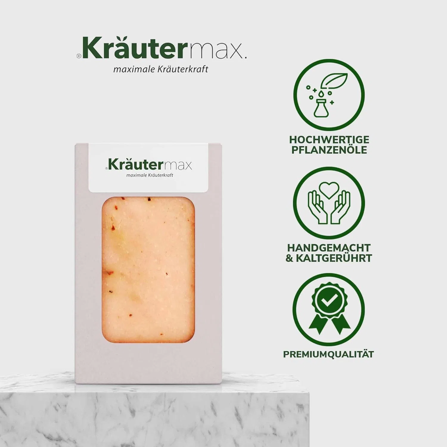 Kräutermax. Мыло ручной работы с ароматом розы и лепестками, Kräutermax, 100 г — фото 3