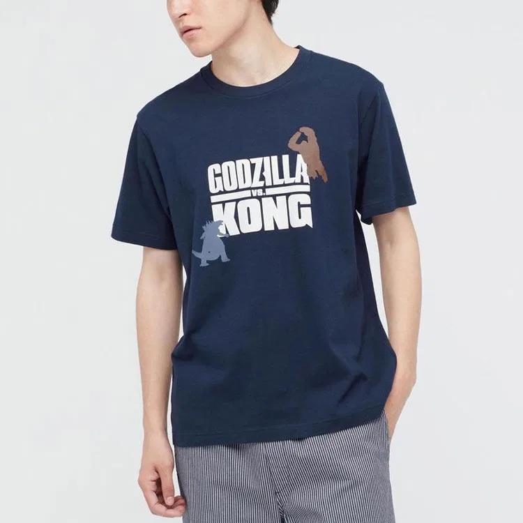 Футболка с круглым вырезом Unisex Navy Blue UNIQLO, Navy Blue — фото 3