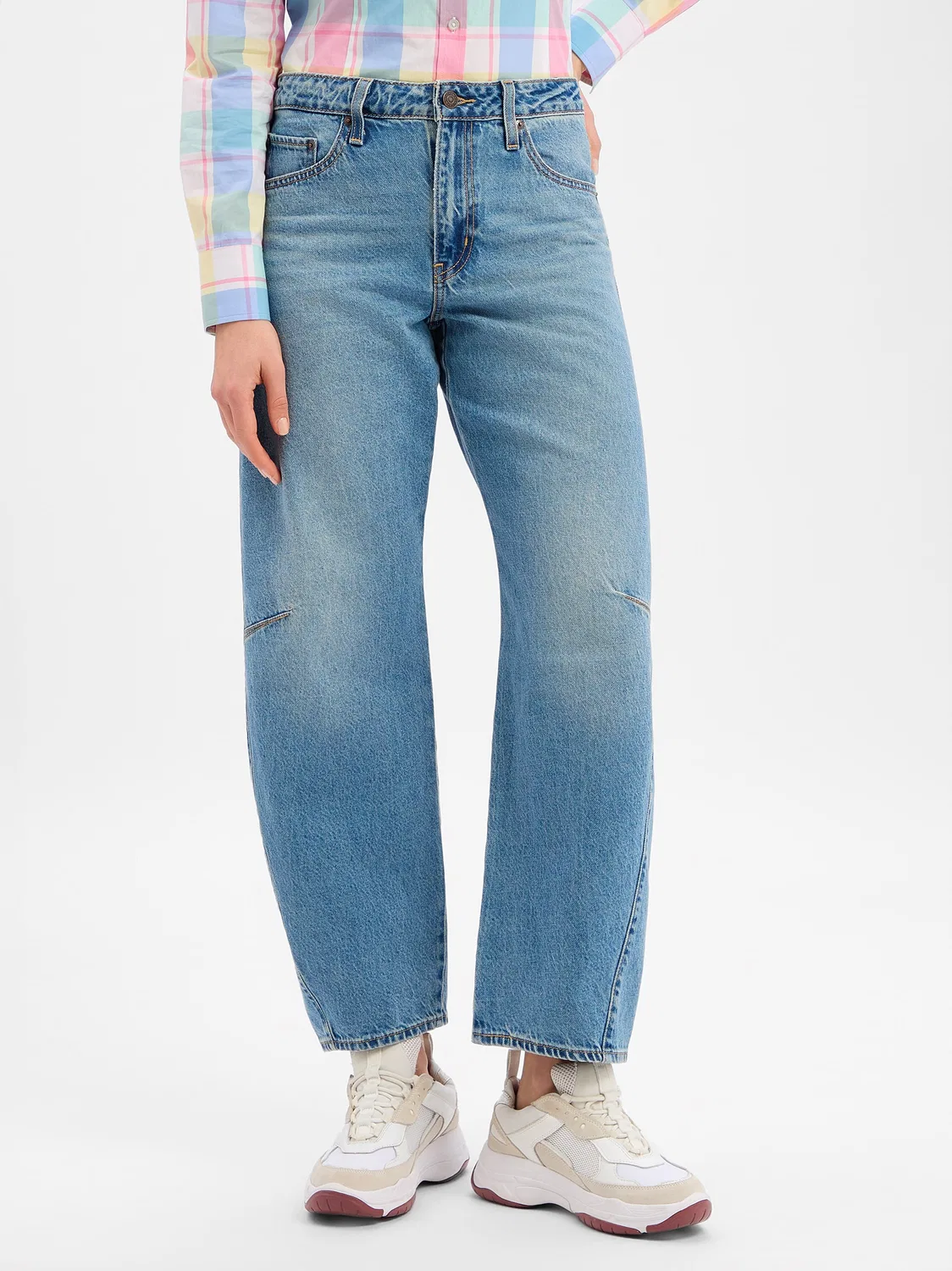 Женские джинсы свободные Baggy Dad Barrel Levi's, Medium Stone