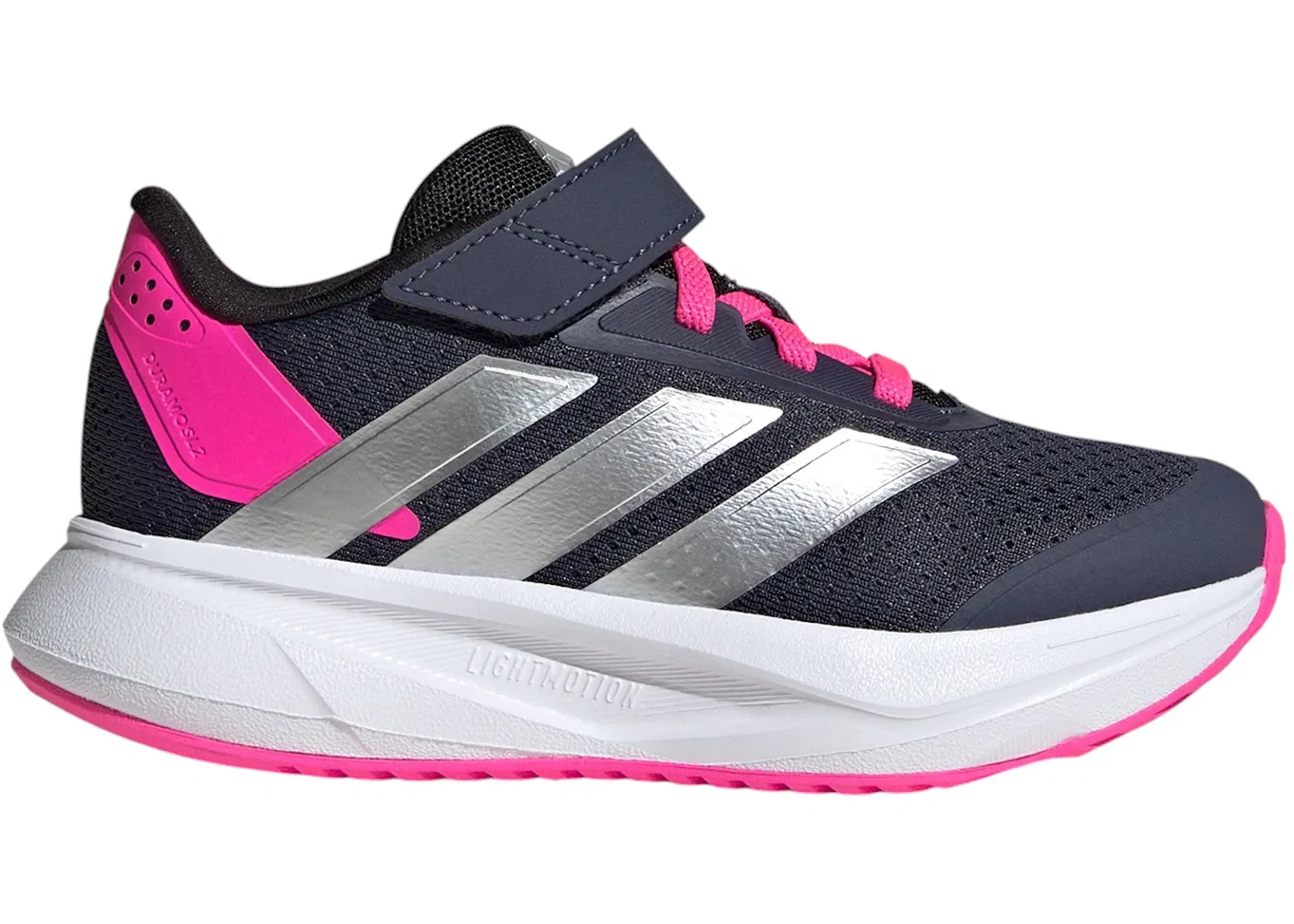 Детские кроссовки для бега с амортизацией Adidas Duramo SL, Shadow Navy Silver Metallic Lucid Pink