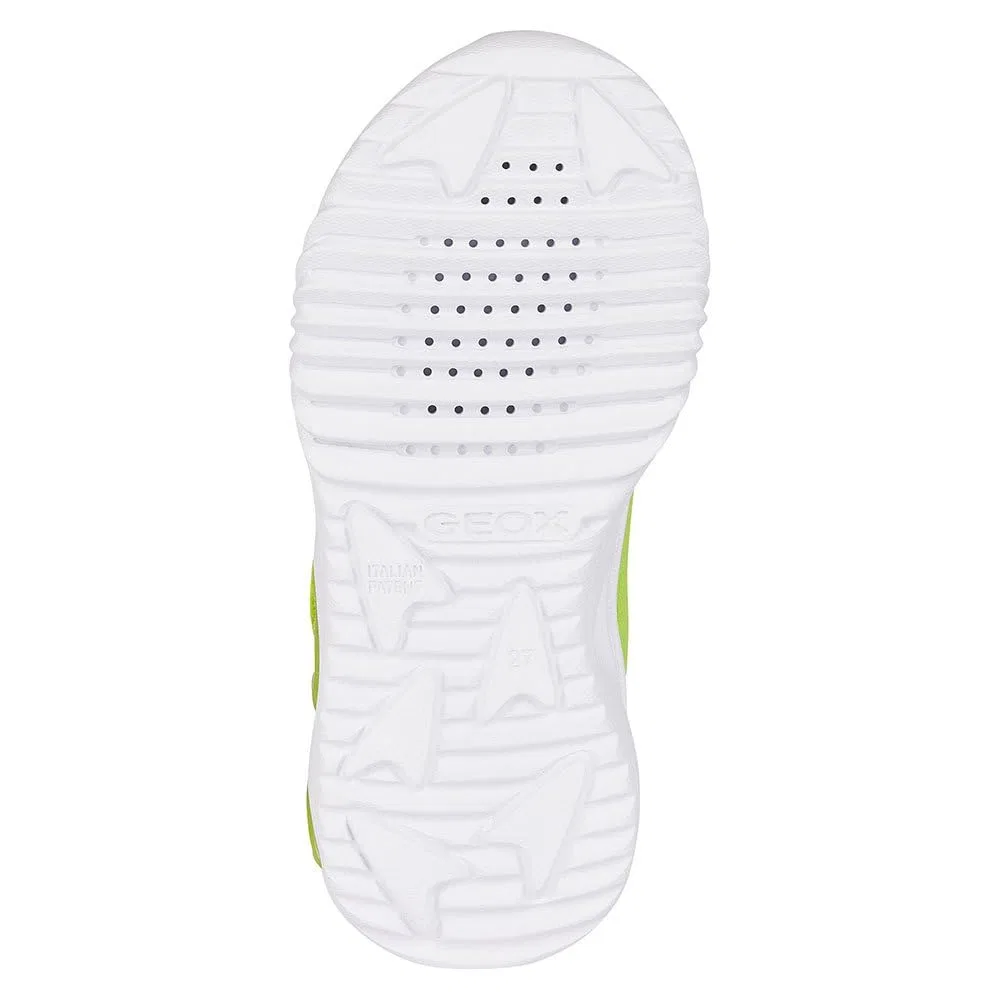 Детские кроссовки для мальчиков с липучкой J Assister Boy C Geox, Lime Black — фото 2
