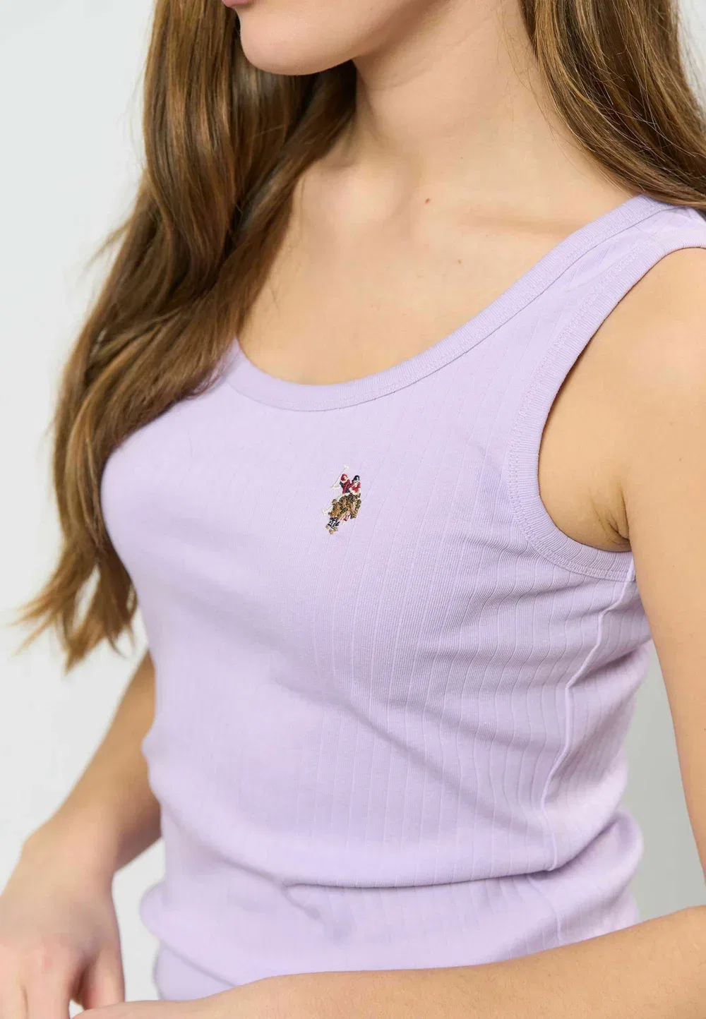 Uwcasandra rib top - top U.S. Polo Assn., Pastel Lilac — фото 4