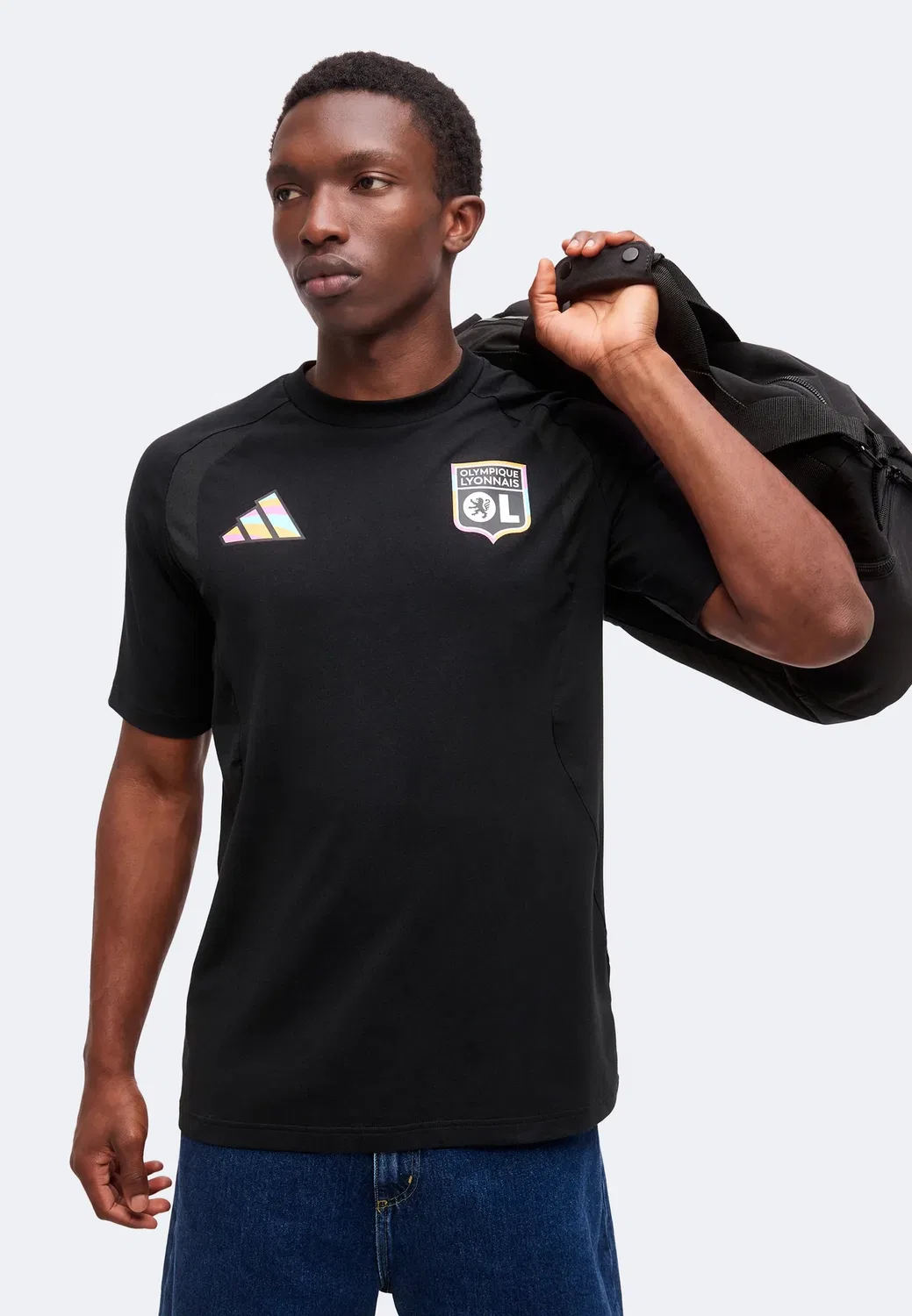 Olympique lyon tiro travel - клубная одежда Adidas Performance, Black — фото 4
