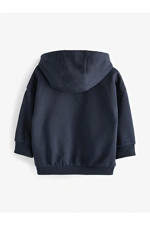 Детские свитшот с капюшоном на молнии для девочек Next Baby, Navy Blue — фото 2