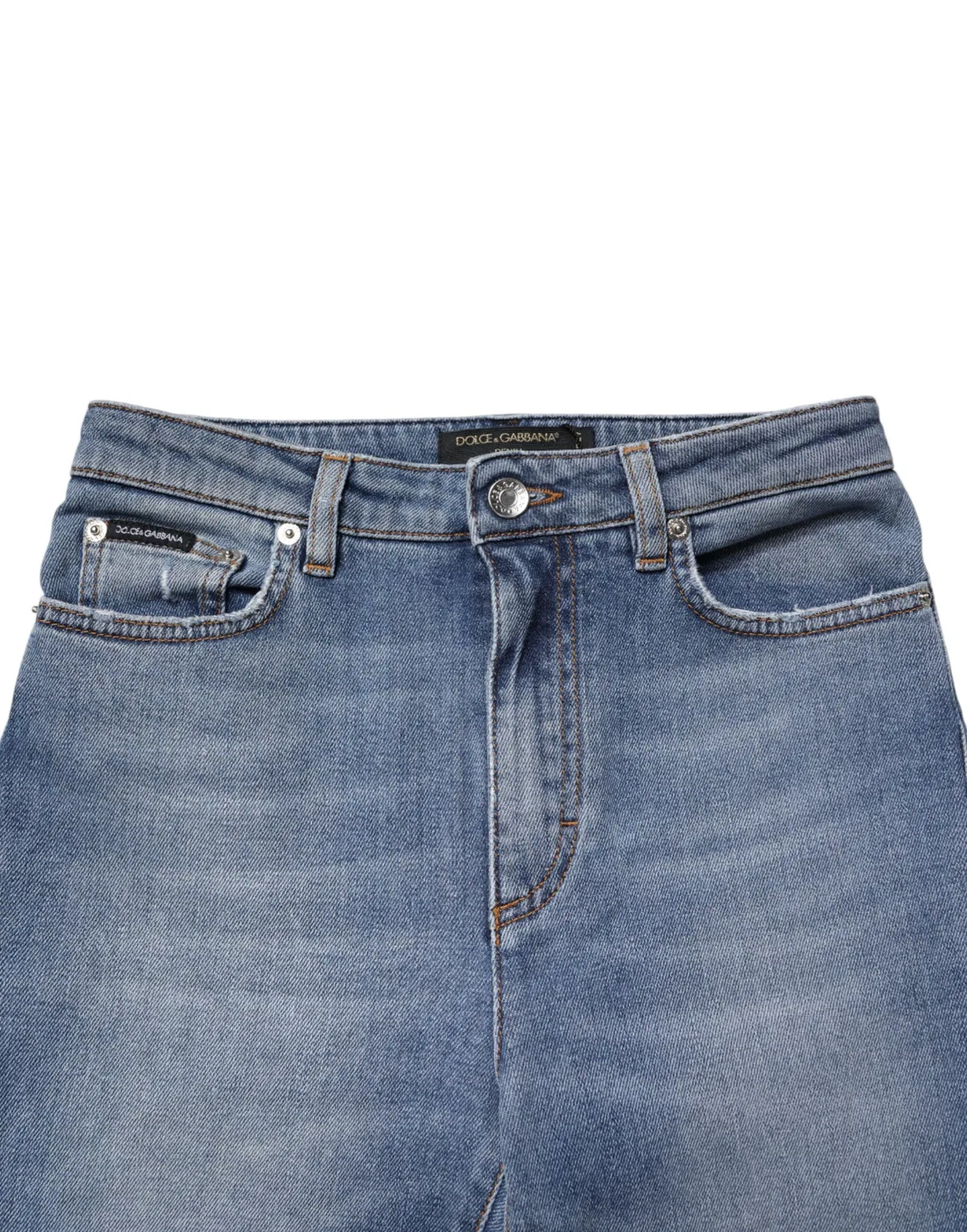 Женские джинсы скинни с логотипом Skinny Jeans Dolce & Gabbana, Blue — фото 4