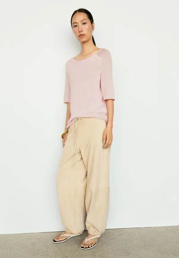 Футболка хлопковая Print t-shirt, Massimo Dutti, Pink, розовый — фото 2