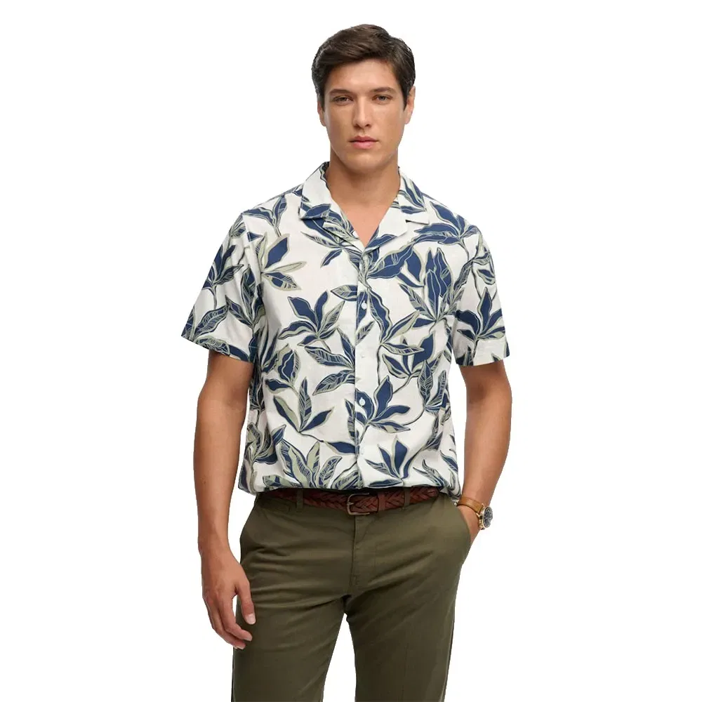 Рубашка с коротким рукавом Cabana Poolside Superdry, белый