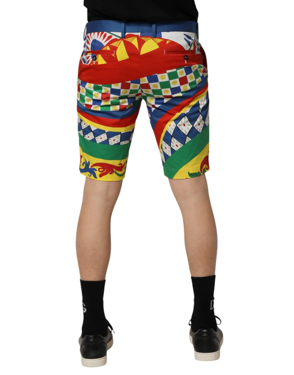 Мужские шорты-бермуды с принтом Carretto Print Dolce & Gabbana, Multicolor — фото 4