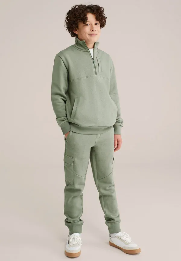 Спортивный свитшот из хлопка и полиэстера Blue ridge We Fashion, Light Green, светло-зеленый — фото 2