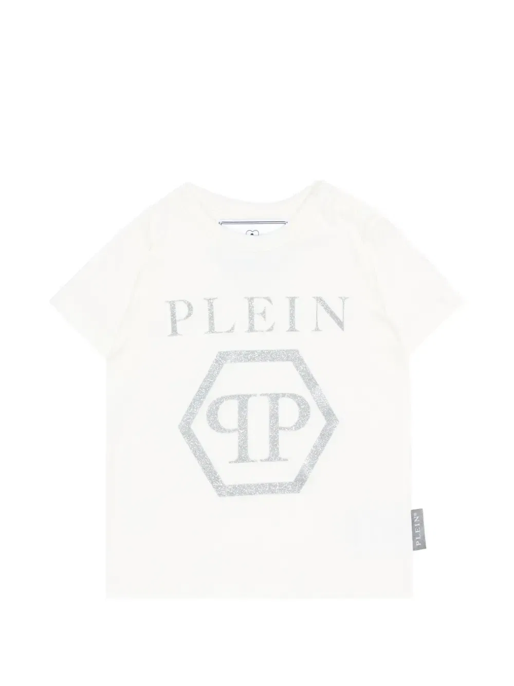 Футболка с логотипом Philipp Plein Junior, бежевый