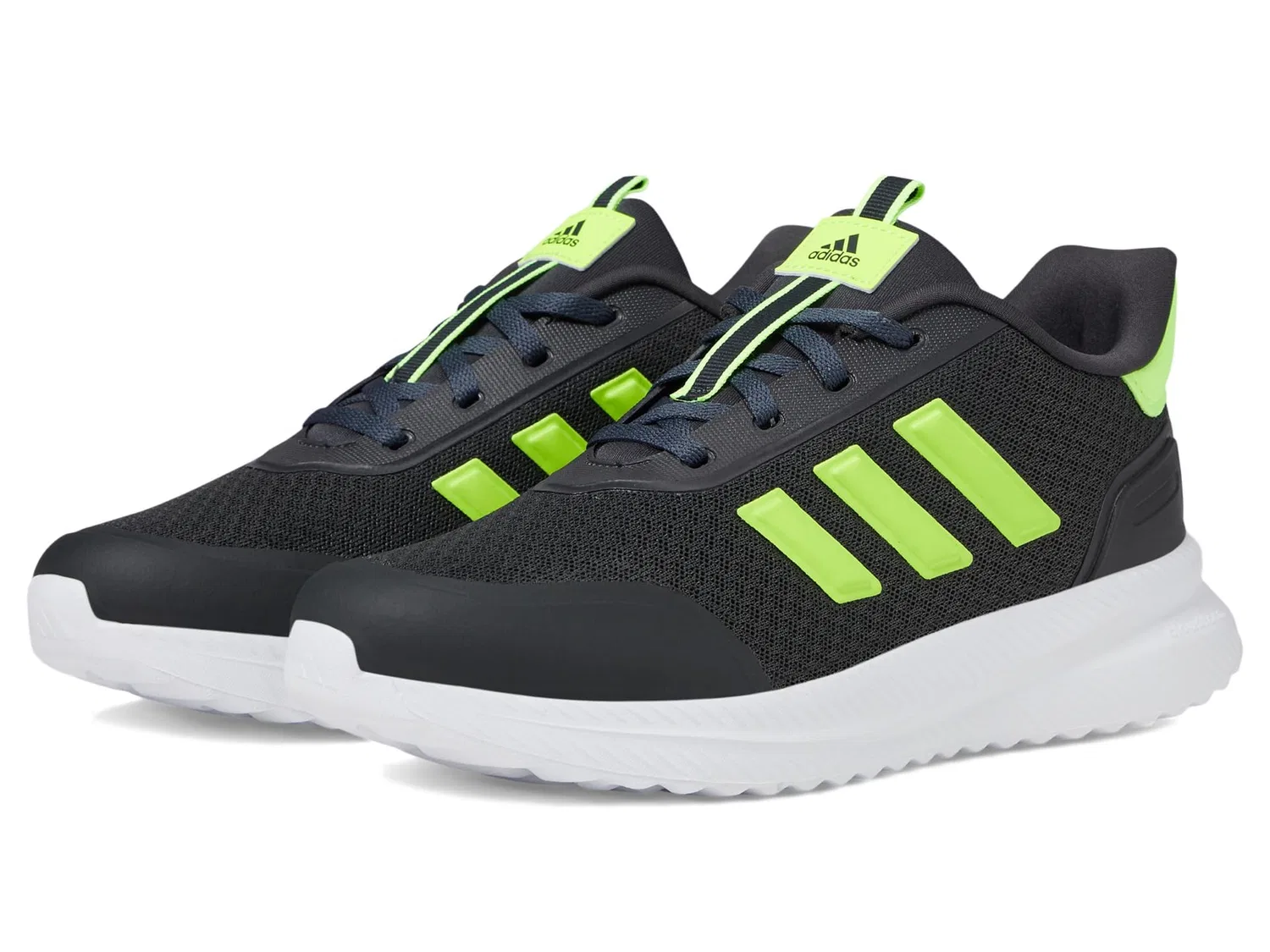 Детские кроссовки для девочек с сетчатым верхом Adidas, White Polished Lemon Carbon — фото 2