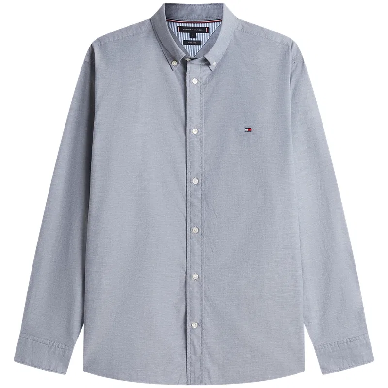 Мужская рубашка с длинным рукавом Tommy Hilfiger, Gray Blue DW5