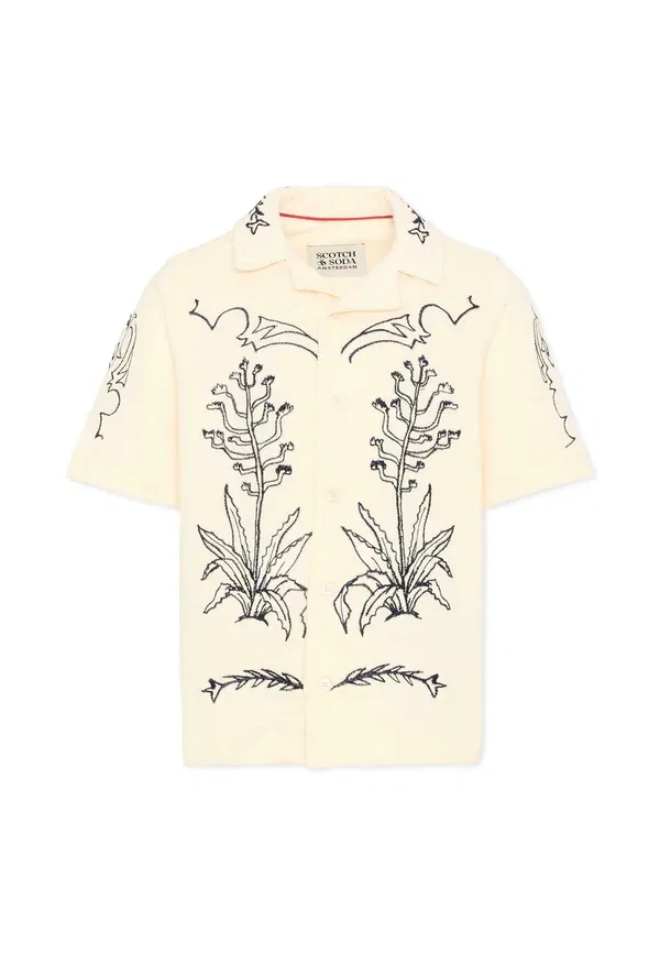 Рубашка хлопковая Camicia Scotch & Soda ivory, слоновая кость