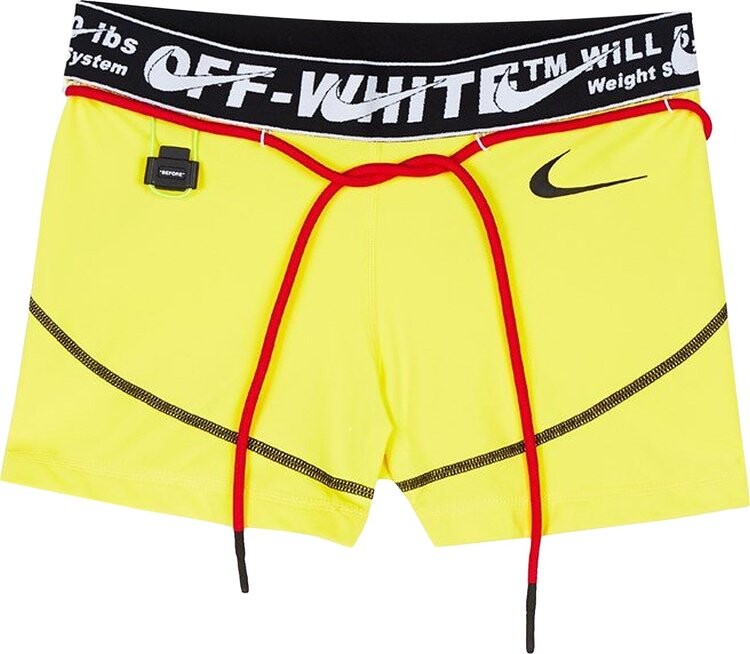 Шорты Nike x Off-White NRG RU Pro Shorts 'Opti Yellow', желтый — фото 2