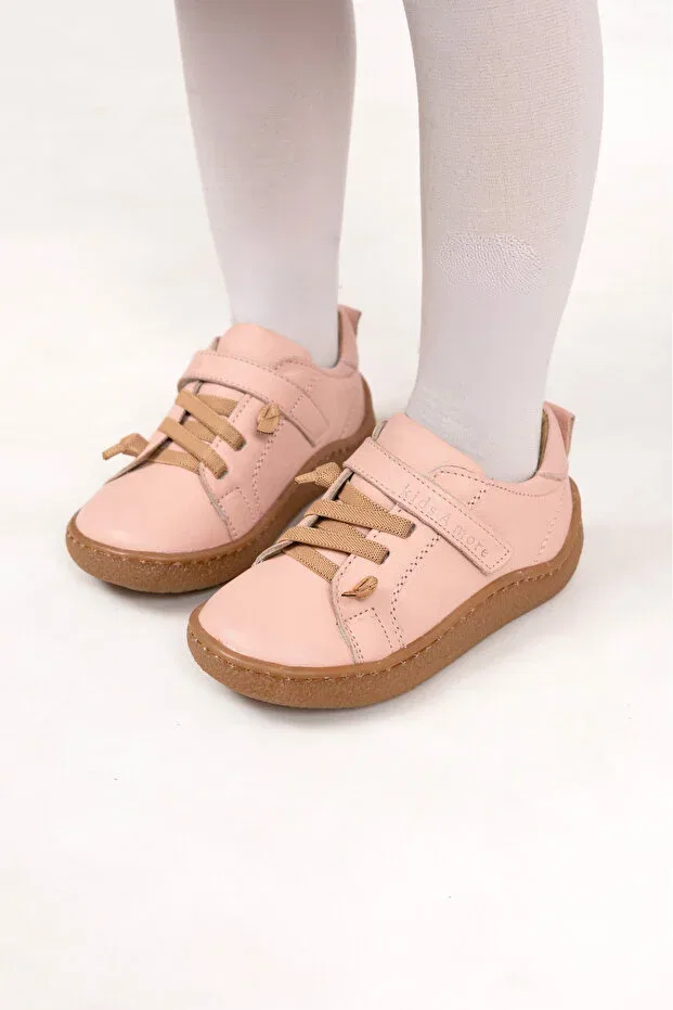 Детские туфли для девочек из натуральной кожи Nicolo Kids A More, Powder — фото 2