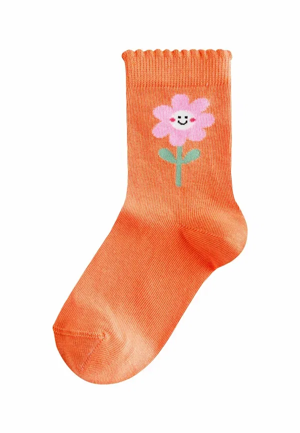 Носки 4 пары, Rich flower and heart ankle, Next, красный, оранжевый, Royal blue — фото 2