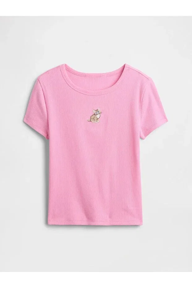 Детская футболка для девочек с коротким рукавом Gap, Pink