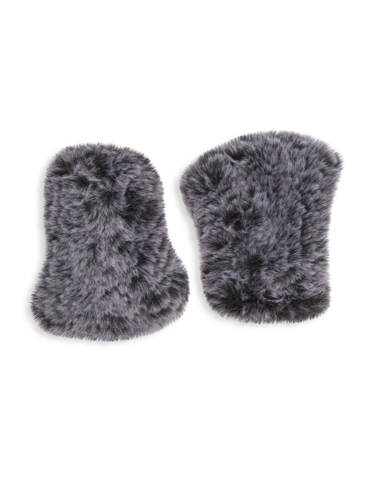 

Перчатки из искусственного меха с леопардовым принтом Saks Fifth Avenue, цвет Black Frost