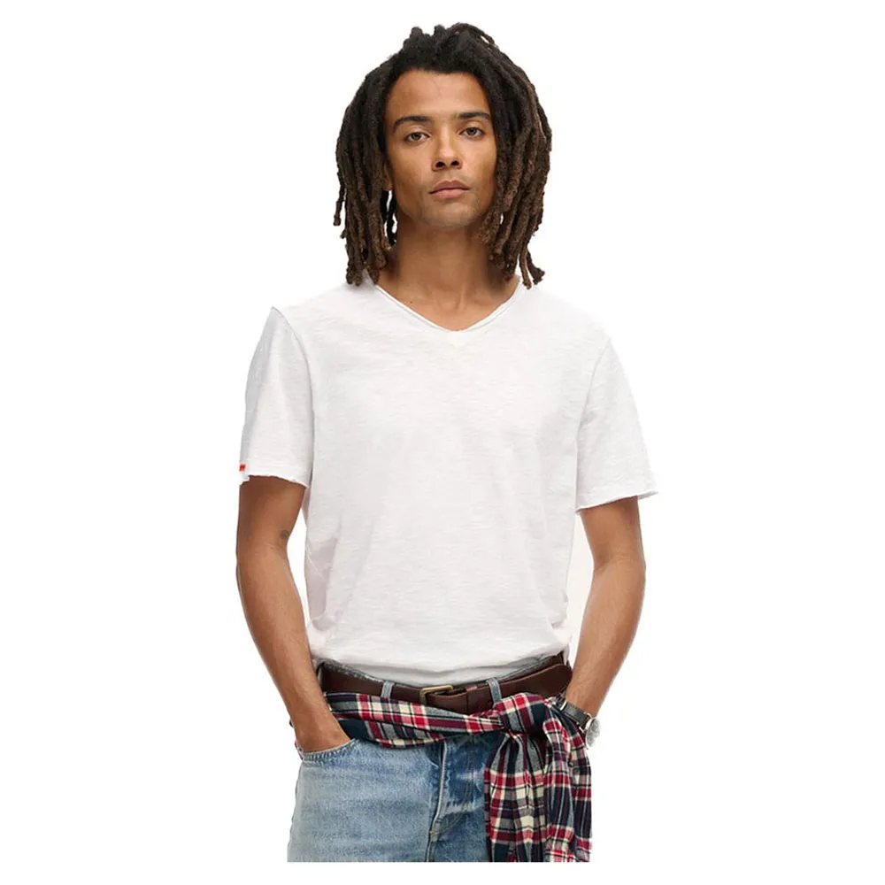 

Футболка с коротким рукавом Superdry Raw Edge Slub V, белый