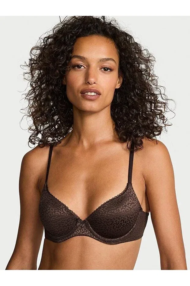 Женский бюстгальтер-деми с легкой подкладкой Victoria'S Secret, Brown Textured Leopard