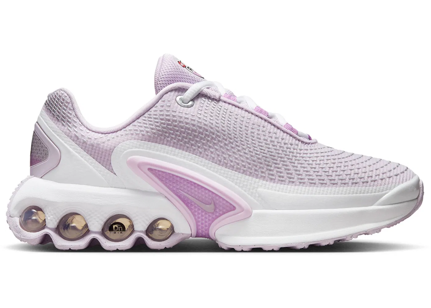 Детские кроссовки для девочек с шнуровкой Nike Air Max Dn Nike, Doll Rush Fuchsia White Metallic Silver