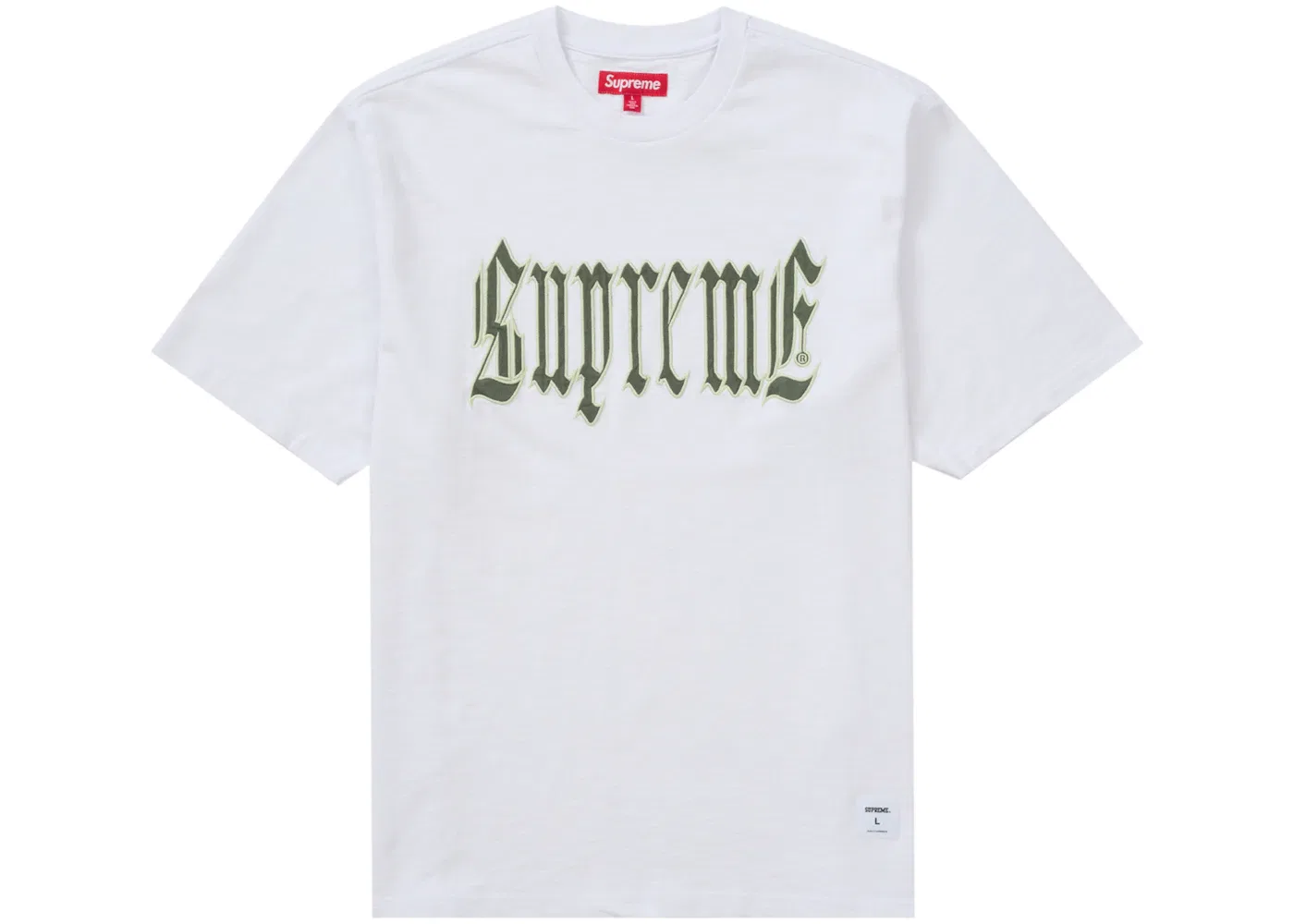 Мужская футболка с принтом Supreme Old English S/S Top (SS24), White