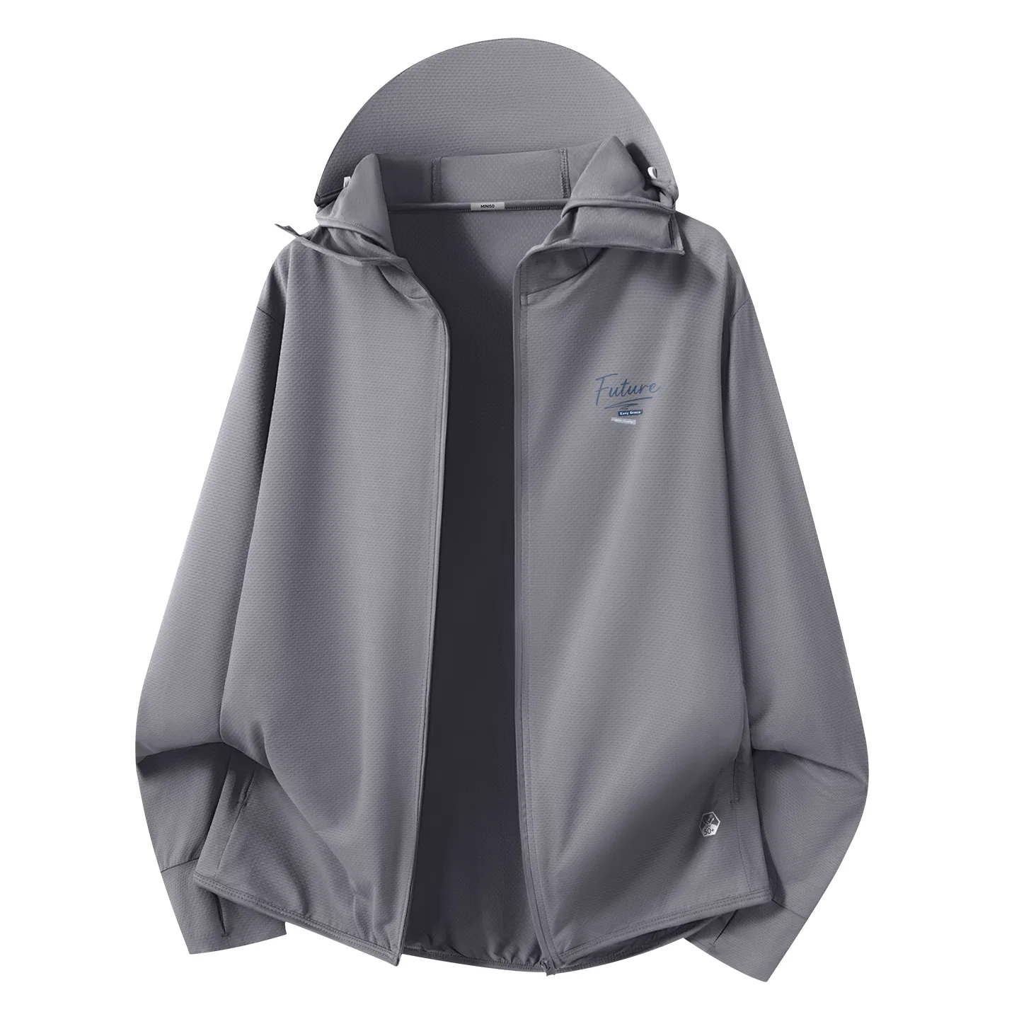 Детская ветровка с защитой UPF50+ MINISO, Dark Gray (Ma Future Signature Chest Logo)