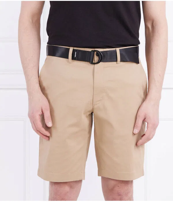 Мужские шорты чинос с ремнем Modern Twill Calvin Klein, бежевый