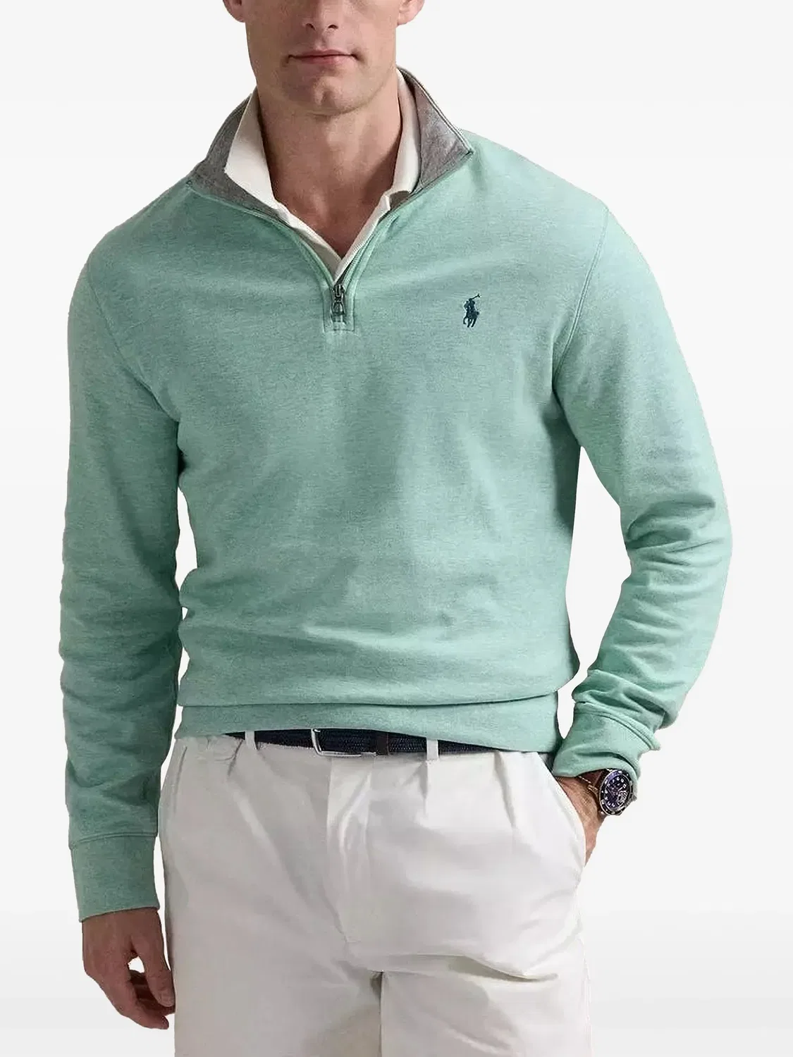 Свитшот с вышивкой Поло Pony Polo Ralph Lauren, зеленый — фото 3