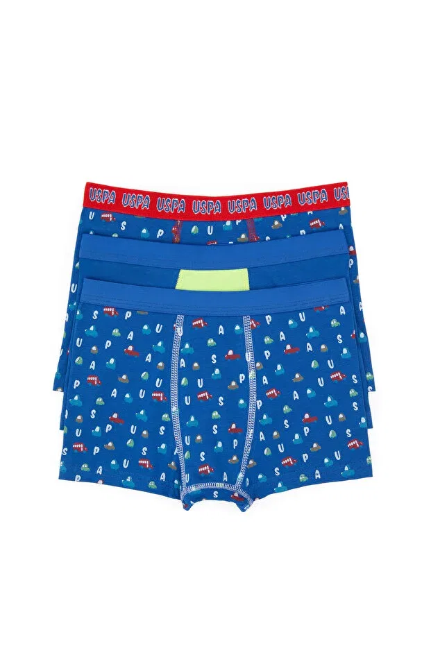 Детский комплект боксеров для мальчиков хлопковый U.S. Polo Assn., Indigo