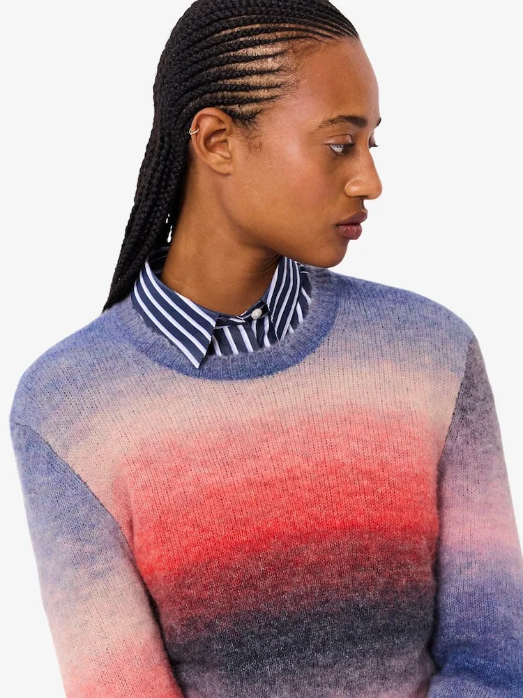 Свитер LACOSTE Multicolor с градиентом — фото 3