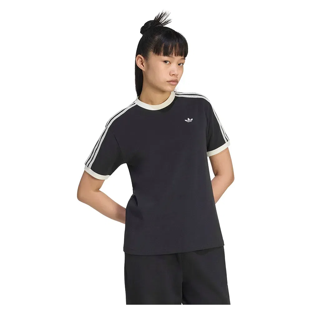 Женская футболка с коротким рукавом 3 Stripes Adidas Originals, Black