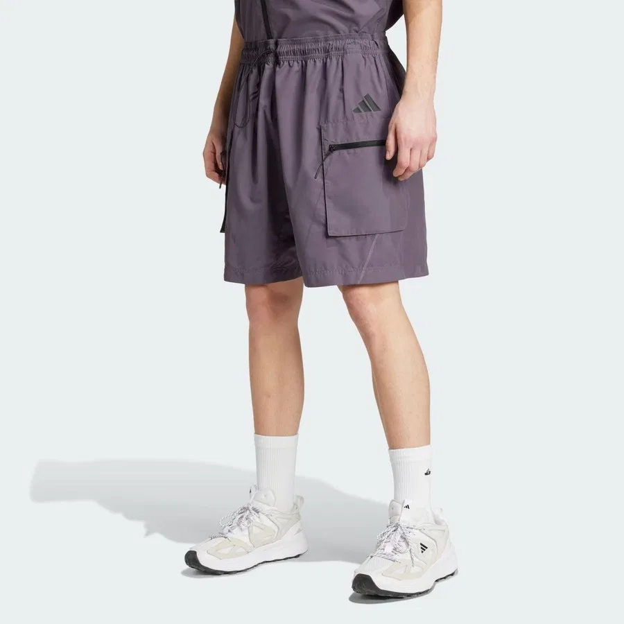 Шорты спортивные с эластичным поясом City Escape Woven adidas, Фиолетовый