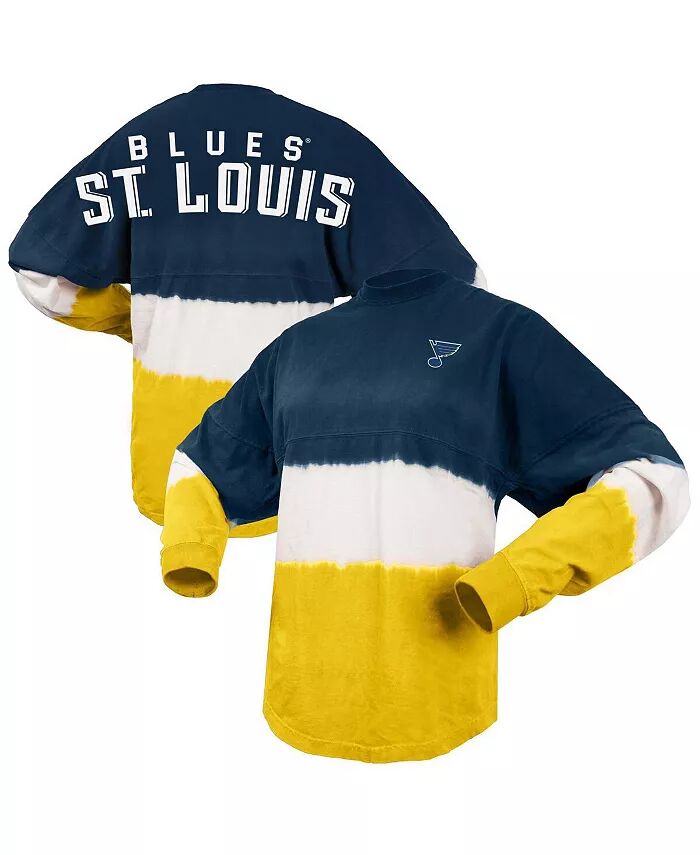 

Женская темно-синяя, золотая футболка St. Louis Blues Ombre с длинным рукавом Spirit Jersey