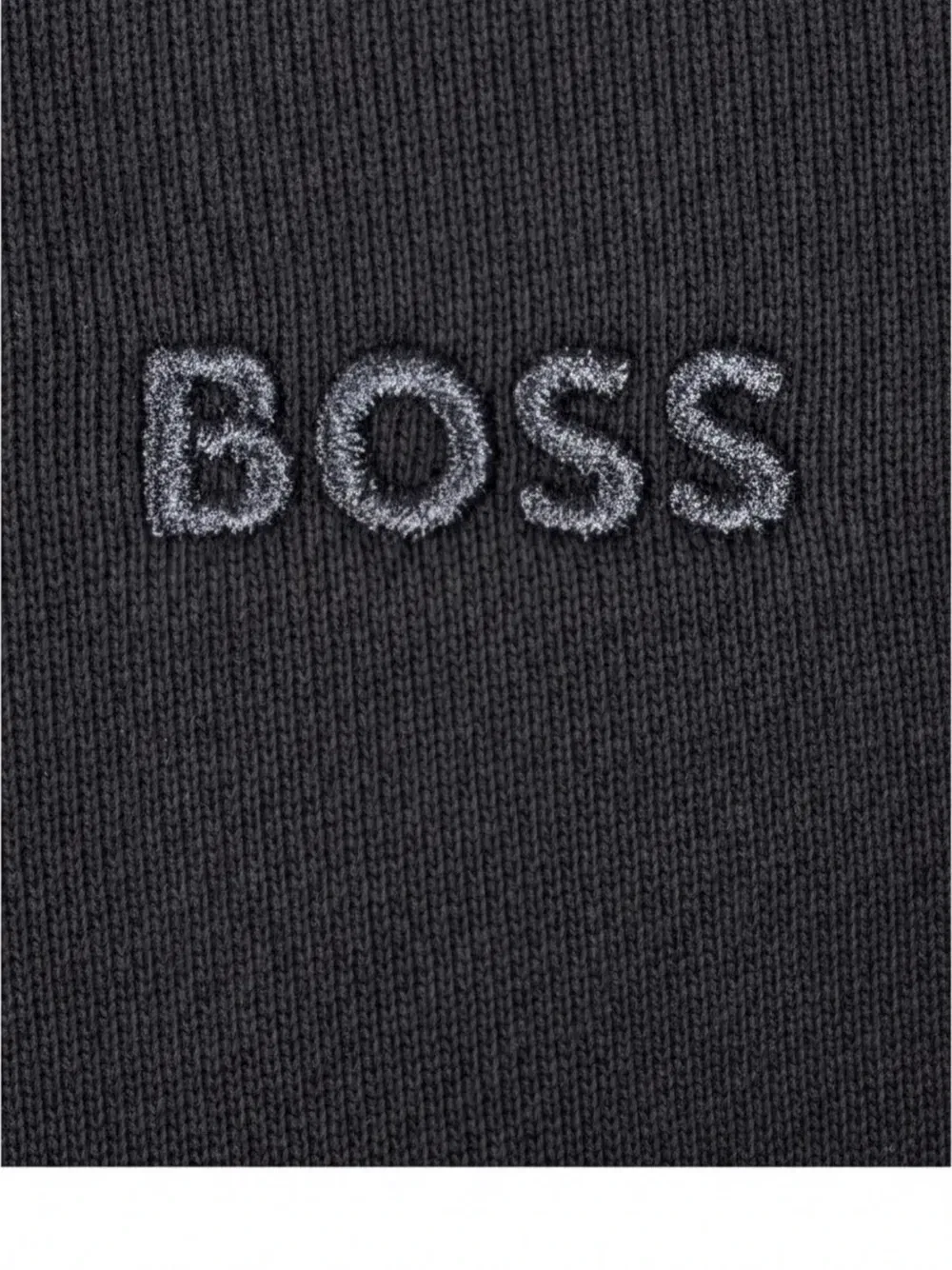 Толстовка с вышитым логотипом и круглым вырезом Boss, черный — фото 2