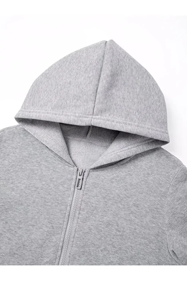 Детская куртка для девочек с принтом Basics Haha, Gray — фото 3