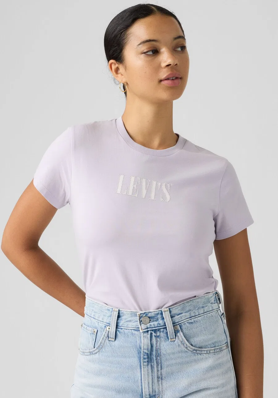 Футболка LEVI'S The Perfect сиреневого цвета — фото 3