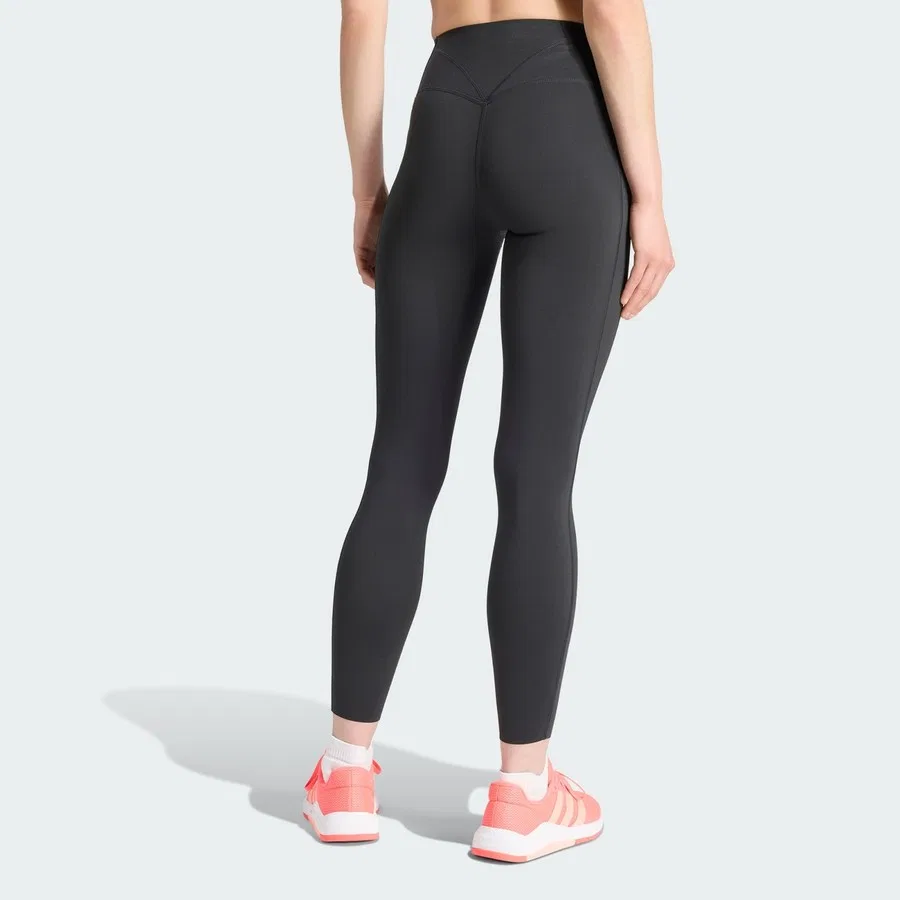 Леггинсы с принтом Optime Workout Contour Full Length, adidas, Черный — фото 2