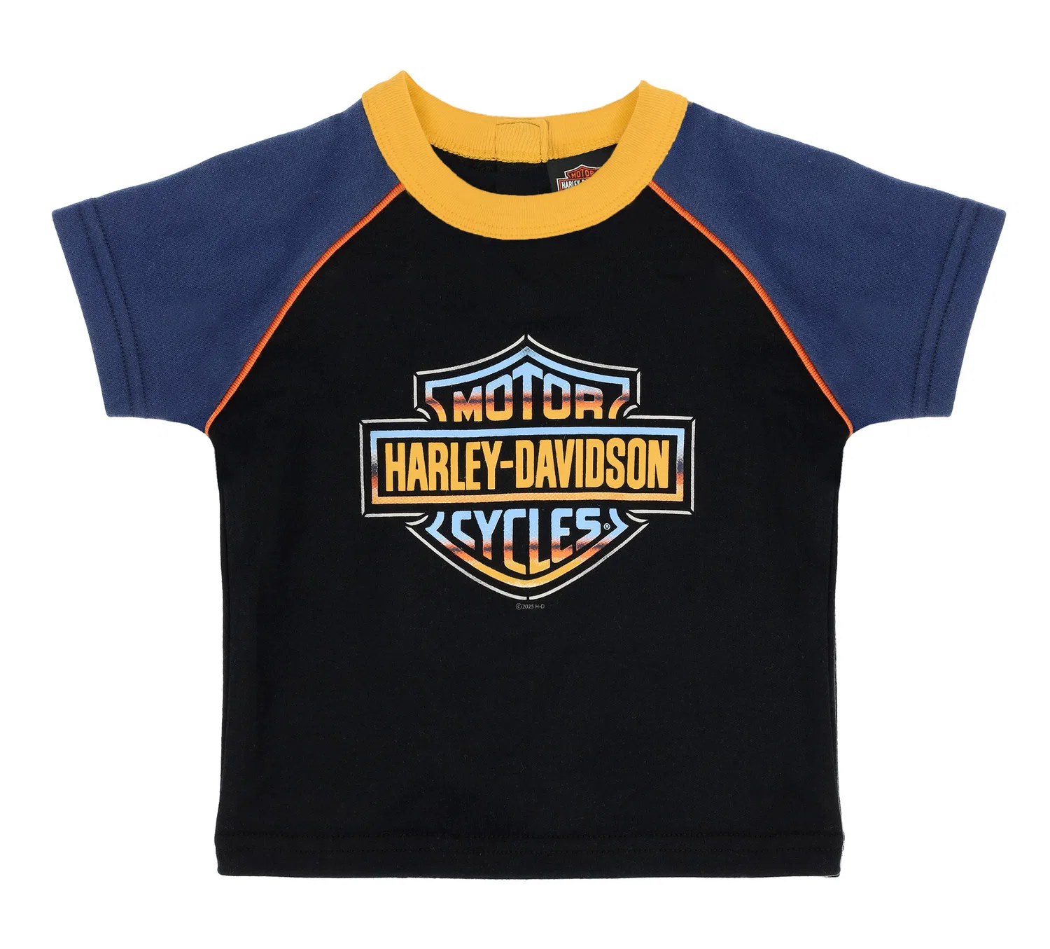Комплект для младенцев из трикотажа с принтом Infant Boys Knit Tee & Pant Set Harley Davidson, Indigo Blue/Black — фото 3