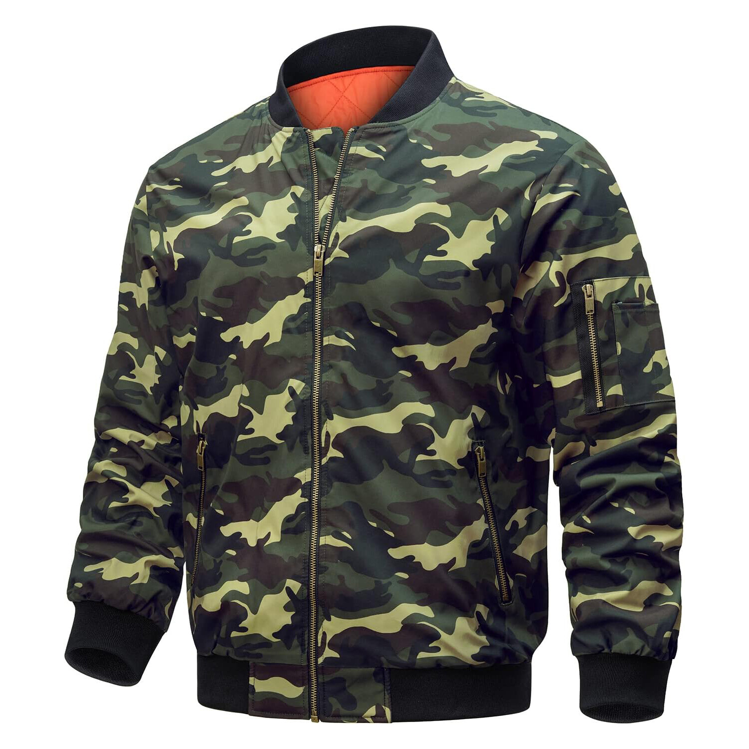

Куртка-бомбер Tacvasen Full Zip Winter Warm Padded Army, зеленый