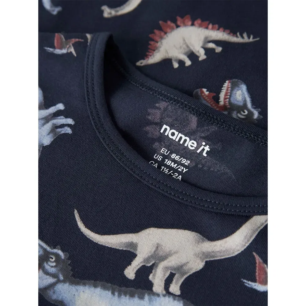 Пижама с длинным рукавом Navy Dino Name It, синий — фото 4