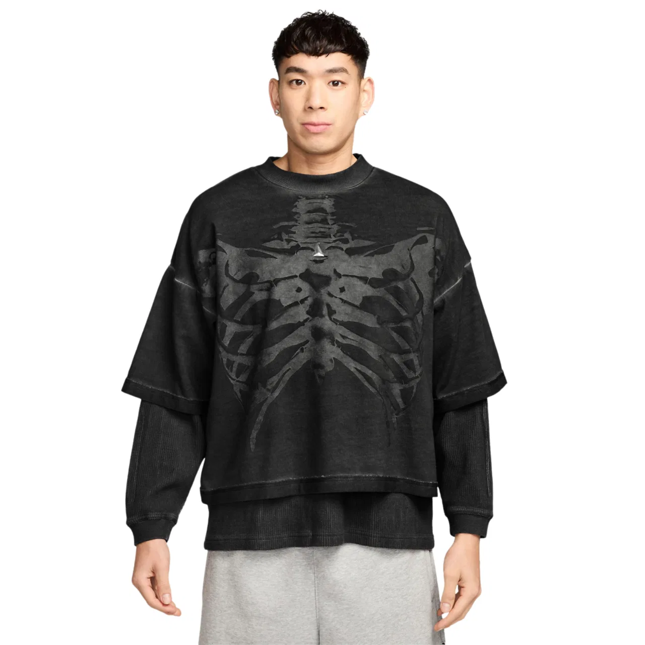 Мужская футболка с длинным рукавом Nike Ja Dri-FIT Waffle, Black/Black