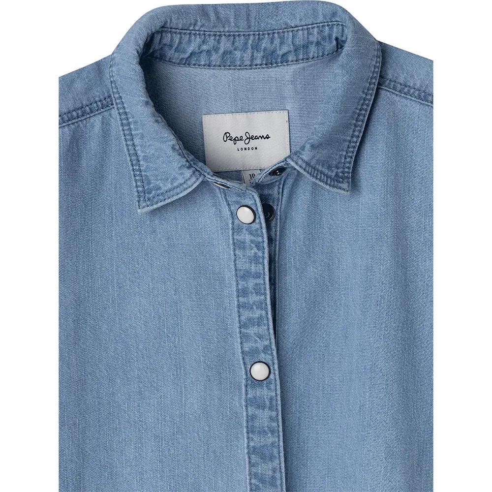 Платье с коротким рукавом Amina Jr Pepe Jeans, синий — фото 3