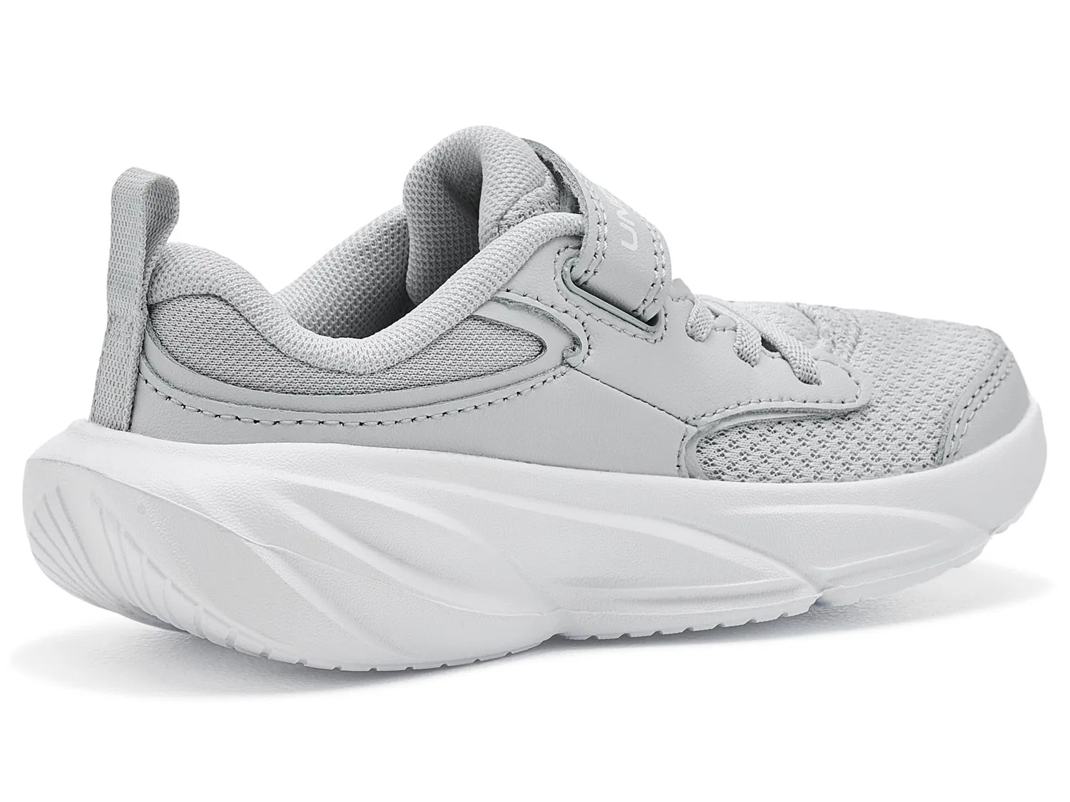 Детские кроссовки Pre School Surge 5 с альтернативной застежкой (для малышей) Under Armour Kids, Halo Gray/Halo Gray/White — фото 4