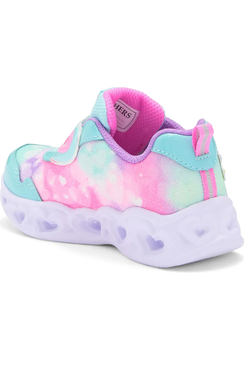 Кроссовки детские со светодиодами Heart Lights SKECHERS, Turquoise/Lavender — фото 2