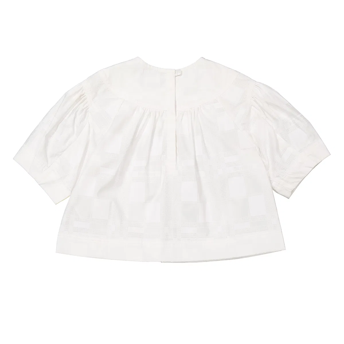 Рубашка из хлопка и шелка с принтом Kids Thomas Bear Burberry, White Ip Pat — фото 3