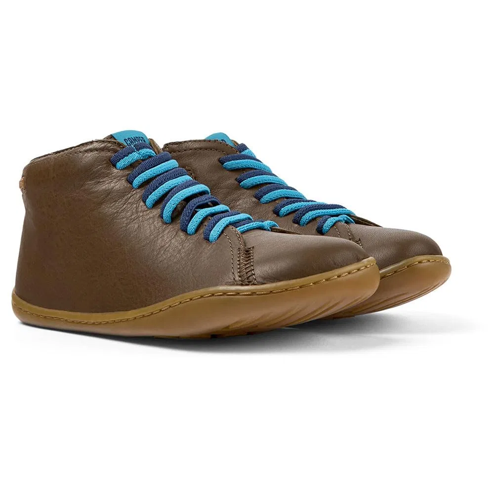 Ботинки детские Camper Peu Cami 90019, с эластичными шнурками, Medium Brown